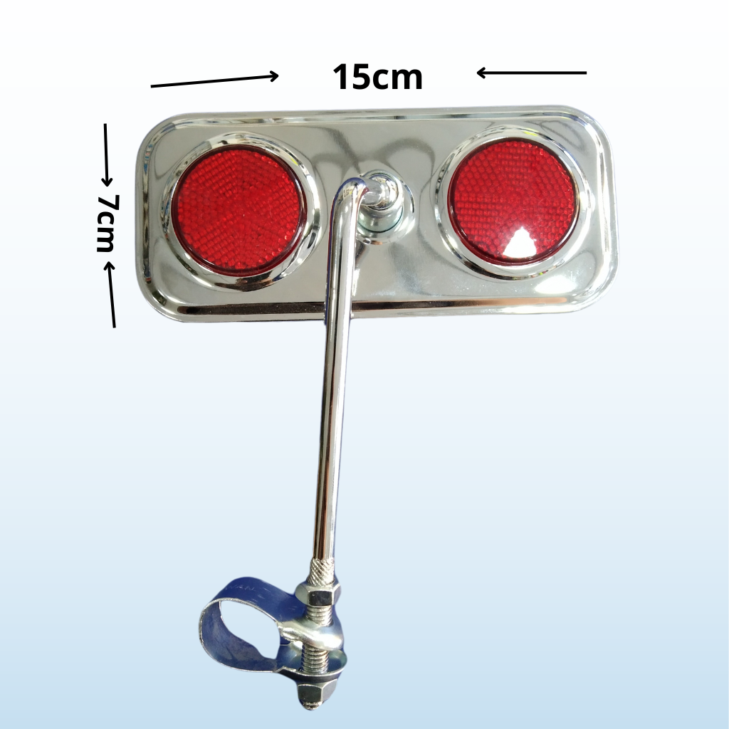 Espejo Retrovisor Rectangular de Metal para Bicicleta – Seguridad y Visibilidad en tu Ruta