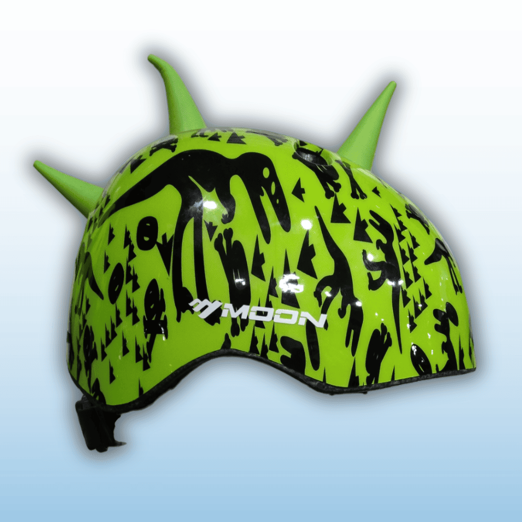 Casco Infantil Urbano Moon – Verde con Dinosaurios (Talla S)