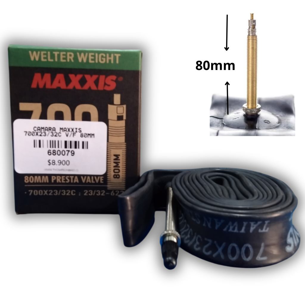 Cámara Maxxis 700x23/32C Válvula Fina 80mm