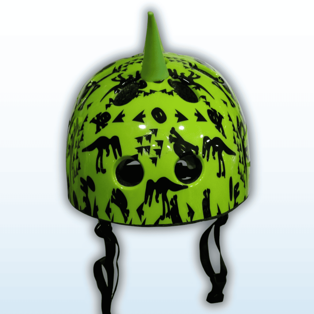 Casco Infantil Urbano Moon – Verde con Dinosaurios (Talla S)